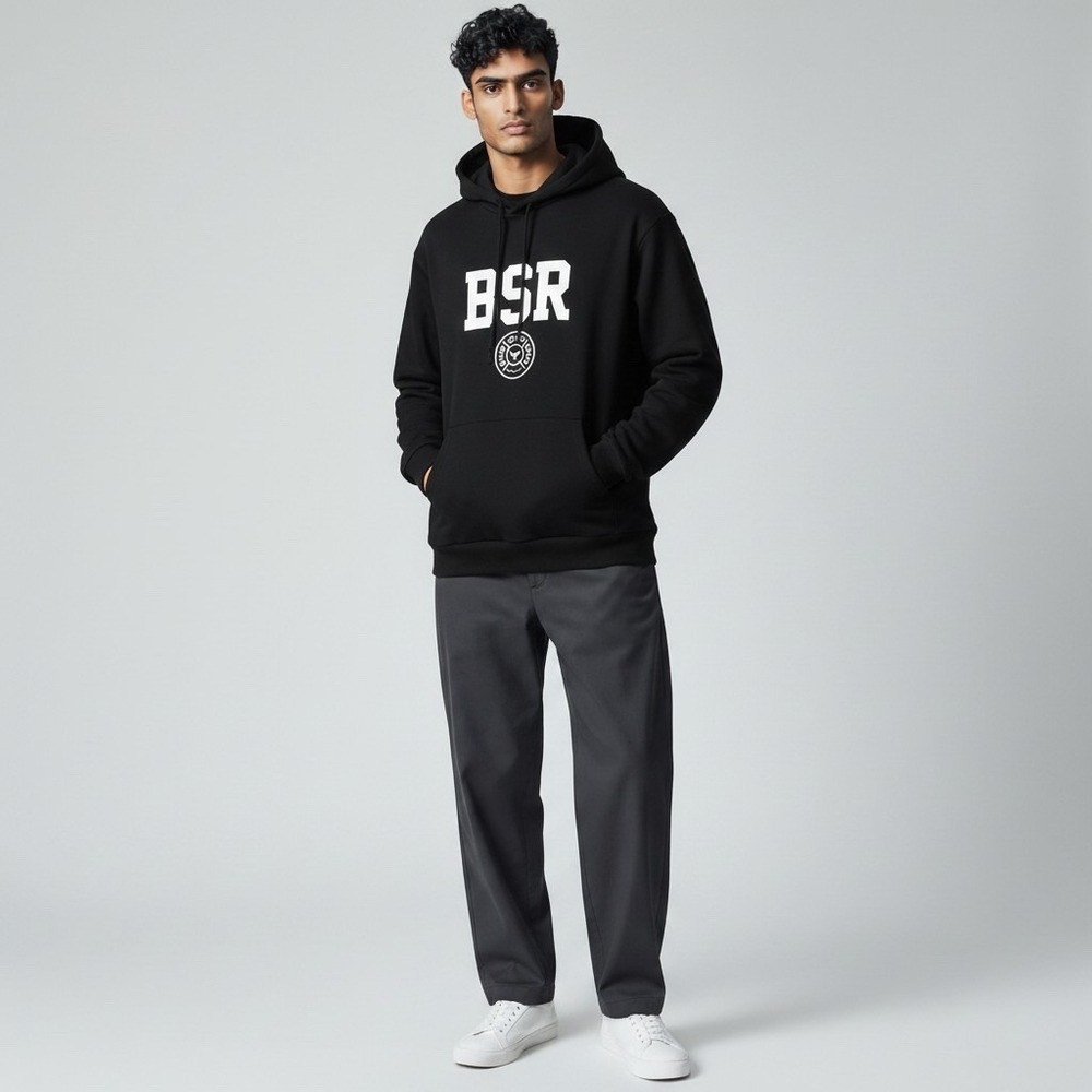 Under Armour Men's Project Rock Rival Fleece Hoodie Size 2XL Black White Logo